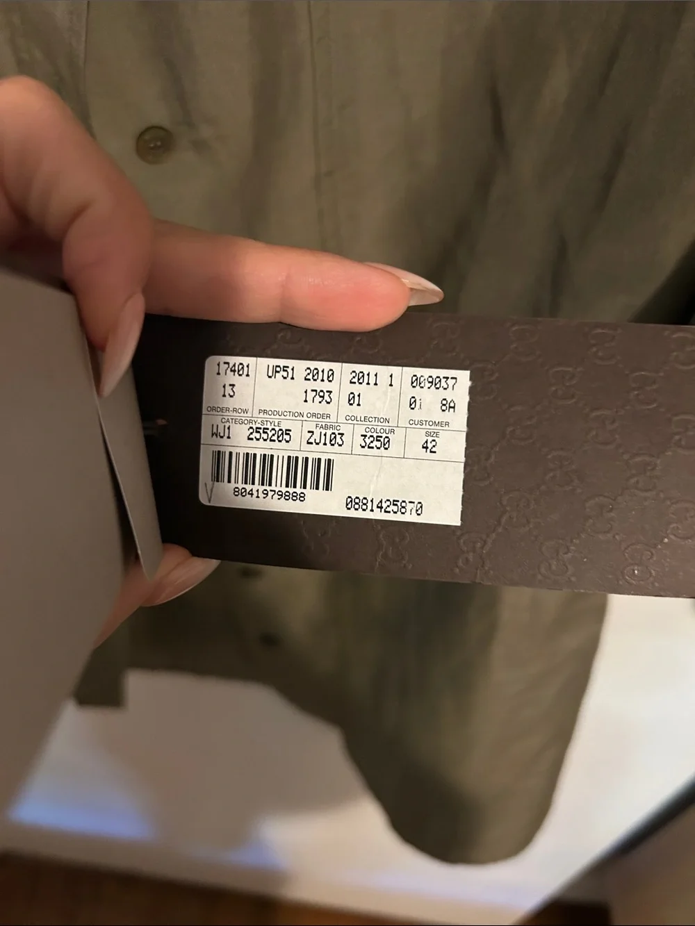 Gucci Olive Short-Sleeve Button Front Shirt Jacket